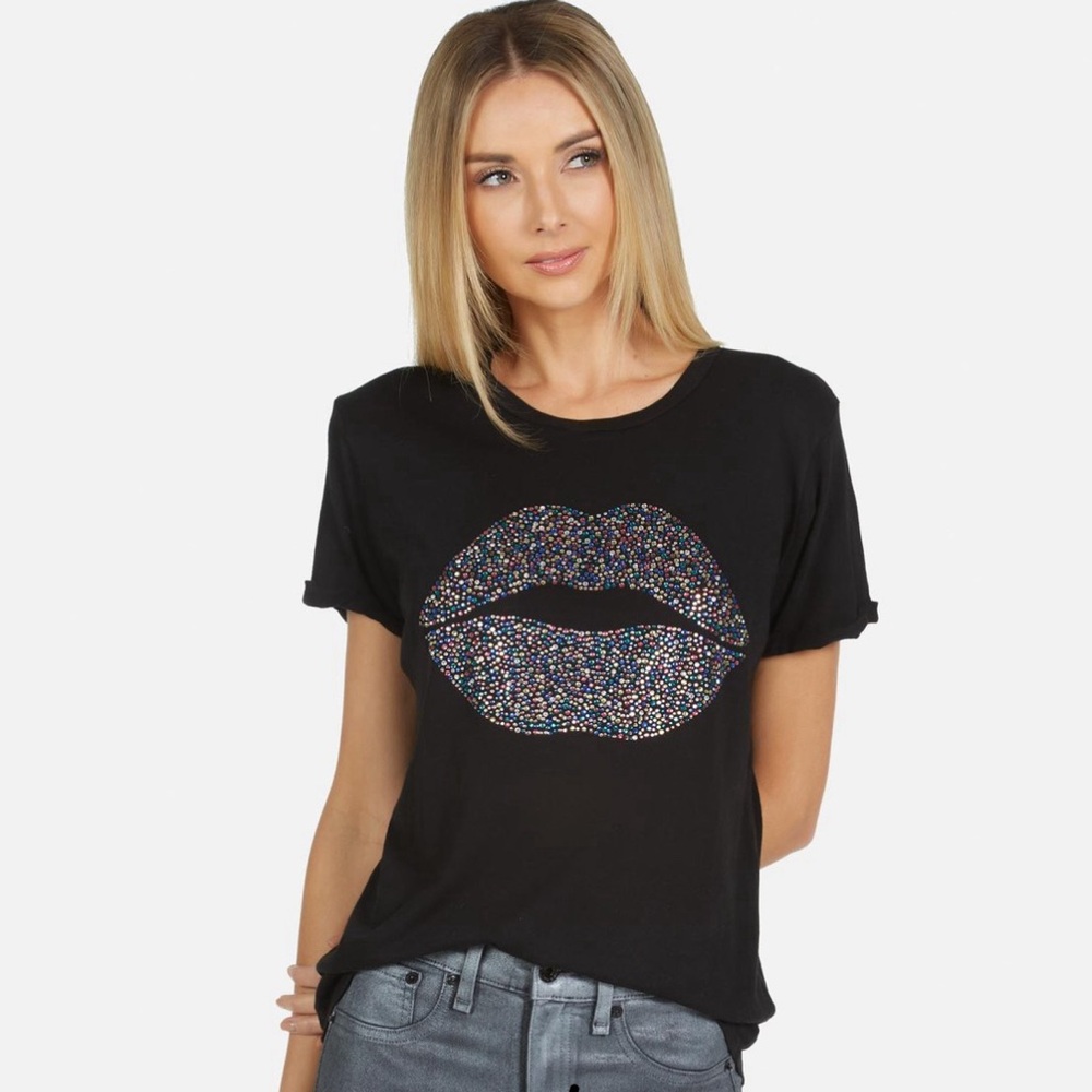 Lauren Moshi Edda Sprinkle Lip tshirt